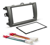 NuIth - Grey Double DIN Radio Dash Kit for Toyota Corolla 2009-2013, Double Din Housing Bracket for Radio Mount, Stereo Installation Bezel Mounting Kit from the market