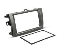 NuIth Grey Double DIN Radio Dash Kits for Toyota Corolla 2009-2013, Double Din Radio Mount Housing Bracket Installation Trim Bezel Kit Installation Aftermarket Stereo (Dash Kit)