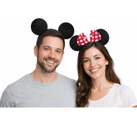 NuJake 2 Pack of Couples Black Mouse Ears His & Hers Polka Theme Park Book Day Dress Up