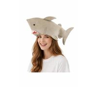 NuJake Adults Grey Shark Hat Novelty Fancy Dress Costume