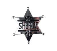 NuJake Cowboy Sheriffs Badge Western Shreriff Silver Star Fancy Dress Costume Prop