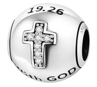 NUJIFFY 925 Sterling Silver Religious Belief Bead Charms | Animal, lucky & religious symbol charms. 925 silver bead charms for good fortune or to express your faith.