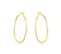 NUJIFFY Silver Earrings for Women Trendy, 18K Gold Plated 925 Sterling Silver Bling Large Hoop Earring, Cute Fashion Birthday Gifts Dangle Drop Jewelry for Men Sister Lovers
