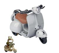 NUJOLI Scooter for Labubu with Light and Music, Have A Seat for Labubu Accessories, Mini Electric Doll Scooter Interactive Decor Desktop Ornaments for Labubu Collectors