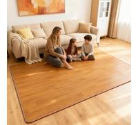 NujorWarm Electric Heated Carpet 150x200cm PVC Leather Heating Mat, Indoor Heater Floor Mat with Timer Fast Warm Up Easy Clean for Office, Living Room, Study Room, Play Room 220V 1200W SZ