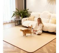NujorWarm Electric Heated Carpet 150x200cm PVC Leather Heating Mat, Indoor Heater Floor Mat with Timer Fast Warm Up Easy Clean for Office, Living Room, Study Room, Play Room 220V 1200W NM