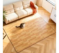 NujorWarm Electric Heated Carpet 150x200cm PVC Leather Heating Mat, Indoor Heater Floor Mat with Timer Fast Warm Up Easy Clean for Office, Living Room, Study Room, Play Room 220V 1200W DQ