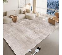 NujorWarm Graphene Electric Heating Carpet Soft Plush Heated Area Rug Heater Floor Mat with Timer Fast Warm Up for Home Office Study Playroom 220V 160x240cm WS