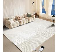 NujorWarm Heated Rug Space Heater Graphene Electric Heating Carpet, Floor Mat with Timer Quick Heating Living Room Bedroom Dining Gifts for Women Men 220V 1200W 140x200cm 4.6x6.6Ft QY