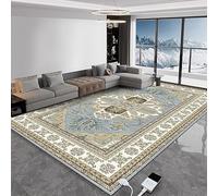 NujorWarm Heated Rug Space Heater Graphene Electric Heating Carpet, Floor Mat with Timer Quick Heating Living Room Bedroom Dining Gifts for Women Men 220V 1200W 140x200cm 4.6x6.6Ft WY