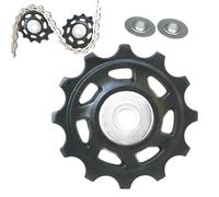 Nujuehy Bearing Derailleur Pulley for Bike - Cycle Sealed Bearing Guide Wheel,Wear-Resistant Silent Guide Roller for Daily Care Road Repair Cycling Beginner Touring Adults Men
