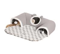 Nujuehy Cat Tunnel Bed | Cat Bed Cave Three-Hole Play Tunnel - Pet Supplies Interactive Toys Sleeping Mat for Small Animal Puppy Boredom Enrichment Living Room Bedroom Winter Summer