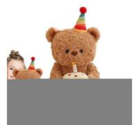 Nujuehy Cute Bear Plush Pillow,15 Inches Adorable Comfortable Touch Animals Pillow - Comfortable Touch Huggable Fox Cushion For Sofa Decoration