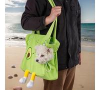 Nujuehy Small Dog Carrier - Adjustable Soft-sided Safe Dog Purse - Breathable Pet Carrier for Taxi Vet Visit Travel Urban Outing Hiking Car Public Transport Trimming