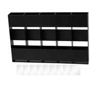 Nujuehy Straw Holder - 5-Grid Adhesive Straw Storage,Reusable Space-Saving Container with 9 Double-Sided Tape for Utensil Home Restaurant Party Brush Bar Commercial Counter