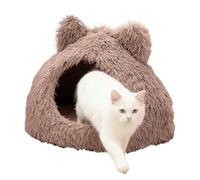Nujuehy Warming Bed for Cats | Semi-Enclosed Soft Kitten House,Warm Cat Sleeping Bed - for Indoor Home Bedroom Recovery Period Nighttime Sleeping Rescue Shelter Veterinary Clinic