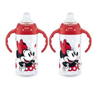 NUK - 10 oz Learning Cup, 2 Pack, Minnie Mouse - Soft Spout, Easy Grip Handles, BPA Free, Spill Proof