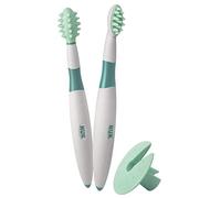 NUK Dental Care Learning Set, 2 Pieces, Cleaning Pen and Cleaning Trainer with Protective Ring, Optimal Preparation for Teeth Brushing, BPA-Free