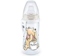 NUK Active Cup Toddler Cup | 12+ Months | Leak-Proof Soft Drinking Spout | Clip & Protective Cap | BPA-Free | 300 ml | Disney Winnie the Pooh | Beige