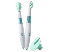 NUK Dental Care Learning Set, 2 Pieces, Cleaning Pen and Cleaning Trainer with Protective Ring, Optimal Preparation for Teeth Brushing, BPA-Free