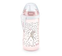 NUK Disney Bambi Kiddy Cup with Hard Spout, 300 ml, Leak-Proof, from 12 Months, BPA-Free, Pink, Pack of 1