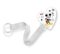 NUK Dummy Clip & Band | for All Soothers | Resilient and Shatter-Proof | Disney Mickey Mouse