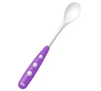 NUK Easy Learning 10255110 Baby Feeding Spoon Rounded Edges Extra-Long Non-Slip Handle BPA Pack of 2 Purple