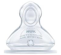 Nuk First Choice Anti-Colic Latex Teat Size 1 (0-6 Months) 2-Pack Orthodontic Nuk Shape Bisphenol-A