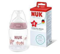 NUK First Choice Baby Bottle | 0+ Months | 150ml | Anti Colic Feeding Bottle | PP | Temperature Control Indicator | Koala | 1 Count