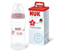 NUK First Choice Baby Bottle | 3+ Months | 300ml | Anti Colic Feeding Bottle | PP | Temperature Control Indicator | Koala | 1 Count