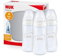 NUK First Choice+ Baby Bottles | 0-6 Months | 300 ml | Anti-Colic Bottles with