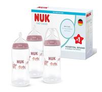 NUK First Choice Baby Bottles | 3+ Months | 300ml | Anti Colic Feeding Bottle | PP | Temperature Control Indicator | Koala | 3 Count