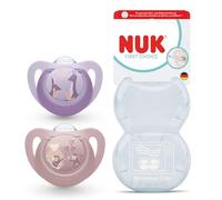 NUK First Choice Baby Dummies | 6-18 Months | Orthodontic Soothers | Soothes 99% of Babies** | Monkey & Kangaroo | 2 Count