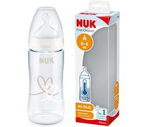 NUK First Choice+ Bottle | 0-6 Months | Temperature Control | Silicone Teat | Anti-Colic Valve | BPA Free | 300ml