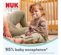 NUK First Choice Classic Night Baby Dummy | 6-18 Months | Orthodontic Soothers That Glow in The Dark | 95% Baby Acceptance** | Purple | 4 Count