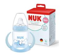 NUK First Choice Learner Bottle Sippy Cup | 6+ Months | 260ml | Leak Proof Toddler Bottle | Anti-Slip Handles | Blue Seal | 1 Count
