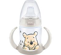 NUK First Choice Learner Cup Sippy Cup | 6-18 Months | Temperature Control | Leak-Proof Silicone Spout | Anti-Colic Vent | BPA-Free | 150ml | Disney Winnie the Pooh (Beige)