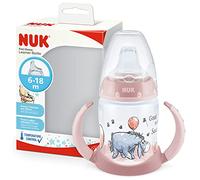 NUK First Choice Learner Cup Sippy Cup | 6-18 Months | Temperature Control | Leak-Proof Silicone Spout | Anti-Colic Vent | BPA-Free | 150ml | Disney Winnie the Pooh (Pink)