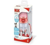 NUK First Choice Learner Cup Sippy Cup | 6-18 Months | Temperature Control | Leak-Proof Silicone Spout | Anti-Colic Vent | BPA-Free | 150ml | Disney Minnie Mouse (Red)