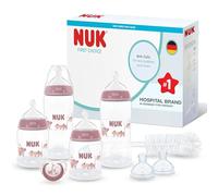 NUK First Choice Perfect Start Baby Bottles Set | 0-6 Months | 4 x Anti Colic Feeding Bottles (150ml, 300ml), 2 x Teats, 1 x First Choice Dummy, 1 x Bottle Brush | Koala | 8 Count