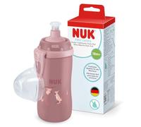 NUK First Choice Push-Pull Toddler Water Bottle | 18+ Months | 300ml | Bite-Resistant Spout | Leak Proof Water Bottle | Pink Koala | 1 Count