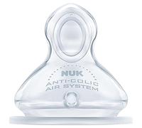 Nuk First Choice Anti-Colic Latex Teat Size 1 (0-6 Months) 2-Pack Orthodontic Nuk Shape Bisphenol-A