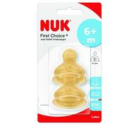 Nuk First Choice+ Silicone Teat 6-18 Months Fori Misura L Beige