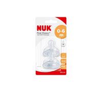 NUK First Choice+ Silicone Teats Small Feed Hole 0-6 months