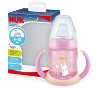 NUK First Choice Sippy Cup Night | 6-18 Months | 150 ml | Glow 150 ml, Pink