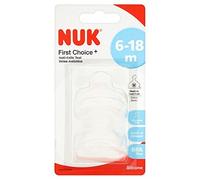 NUK First Choice+ Size 2 Silicone Teats, Medium 6-18 months, 2ea
