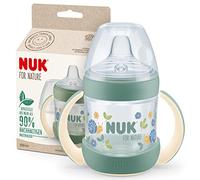 NUK for Nature Sippy Cup | 150 ml | Handles & Breast-Like Spout | Leak-Proof | 6-18 Months | Anti-Colic | Temperature Control | Sustainable, BPA-Free Materials | Green