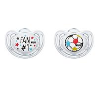 NUK Freestyle Silicone Dummy Football Edition Fan Ball and 10177117 2-Pack Orthodontic Ball Original (Set of 2)