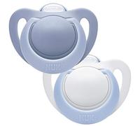 NUK Genius Silicone soothers for Newborn Babies, Set of 2