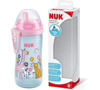 NUK Kiddy Cup Toddler Cup | 12+ Months | 300 ml | Leak-Proof Toughened Spout | Clip & Protective Cap | BPA-Free | Pink